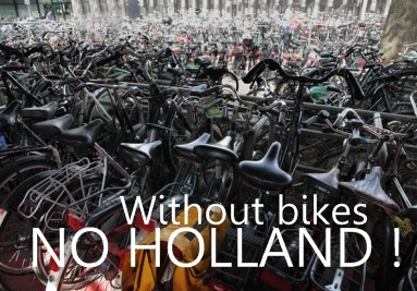 Without bikes no Holland banner - Traditional Dutch products