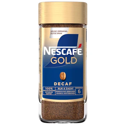 Oploskoffie Gold Decafé van Nescafé - Inhoud 100 gram